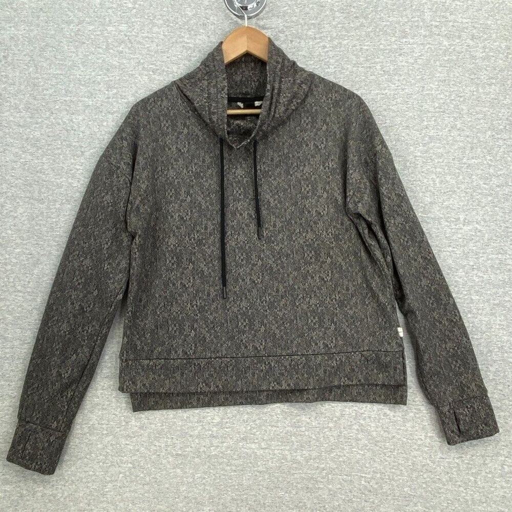 Mondetta Sweatshirt Womens Medium Black Cowl Neck Performance Luxury Activewear